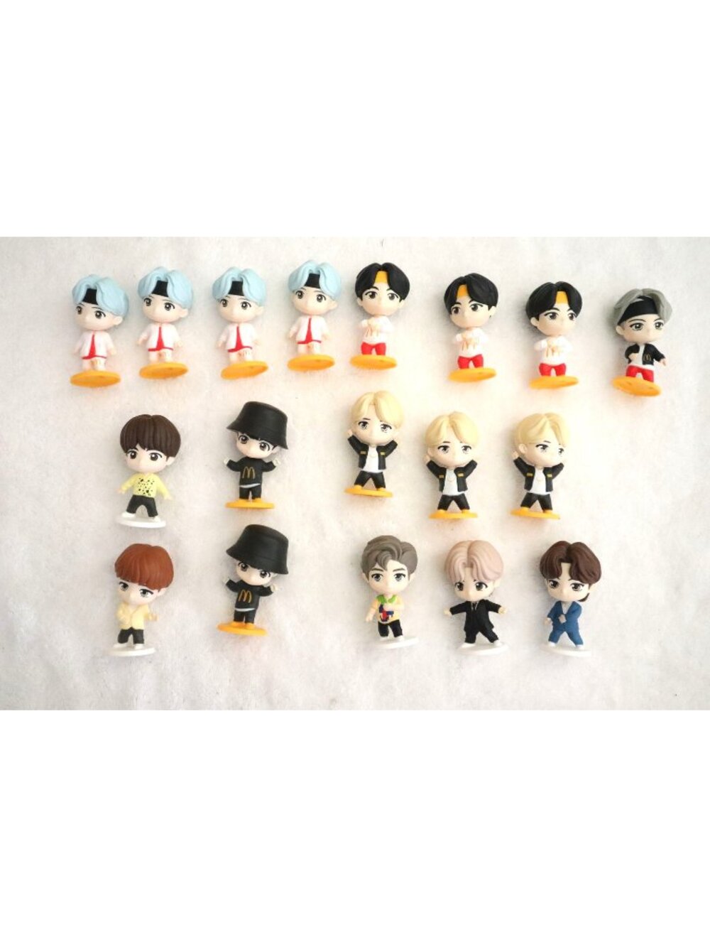 Lot of 19 McDonald's BTS TinyTAN Happy Meal Figures Throwback Encore Edition